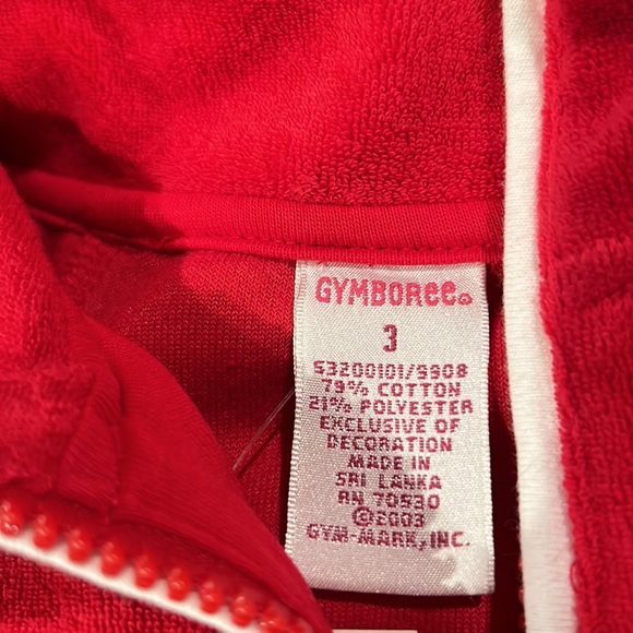 NWT Gymboree Candy Apple Red Piped Terry Zippered Jacket 2004 Size 3 - Picture 13 of 15